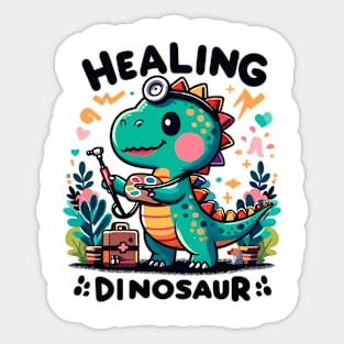 Caring Dino Healer: Little Medic Adventure Sticker